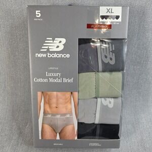 New Balance Briefs Mens XL Multicolor New 5-Pack Luxury Cotton Modal Lifestyle